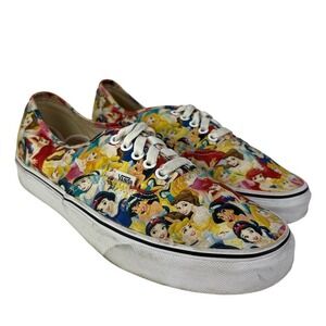 Vans X Disney 9.5 Multi Princess Cinderella World Print Skate Women's Sneakers